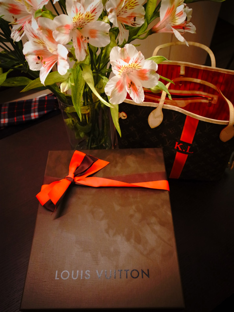 【禮物】Louis Vuitton之客製版 Monogram Neverfull MM 【禮物】Louis Vuitton之客製版 Monogram Neverfull MM